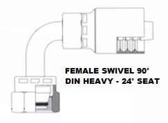 Female 90° DIN Heavy (Swivel) (4)